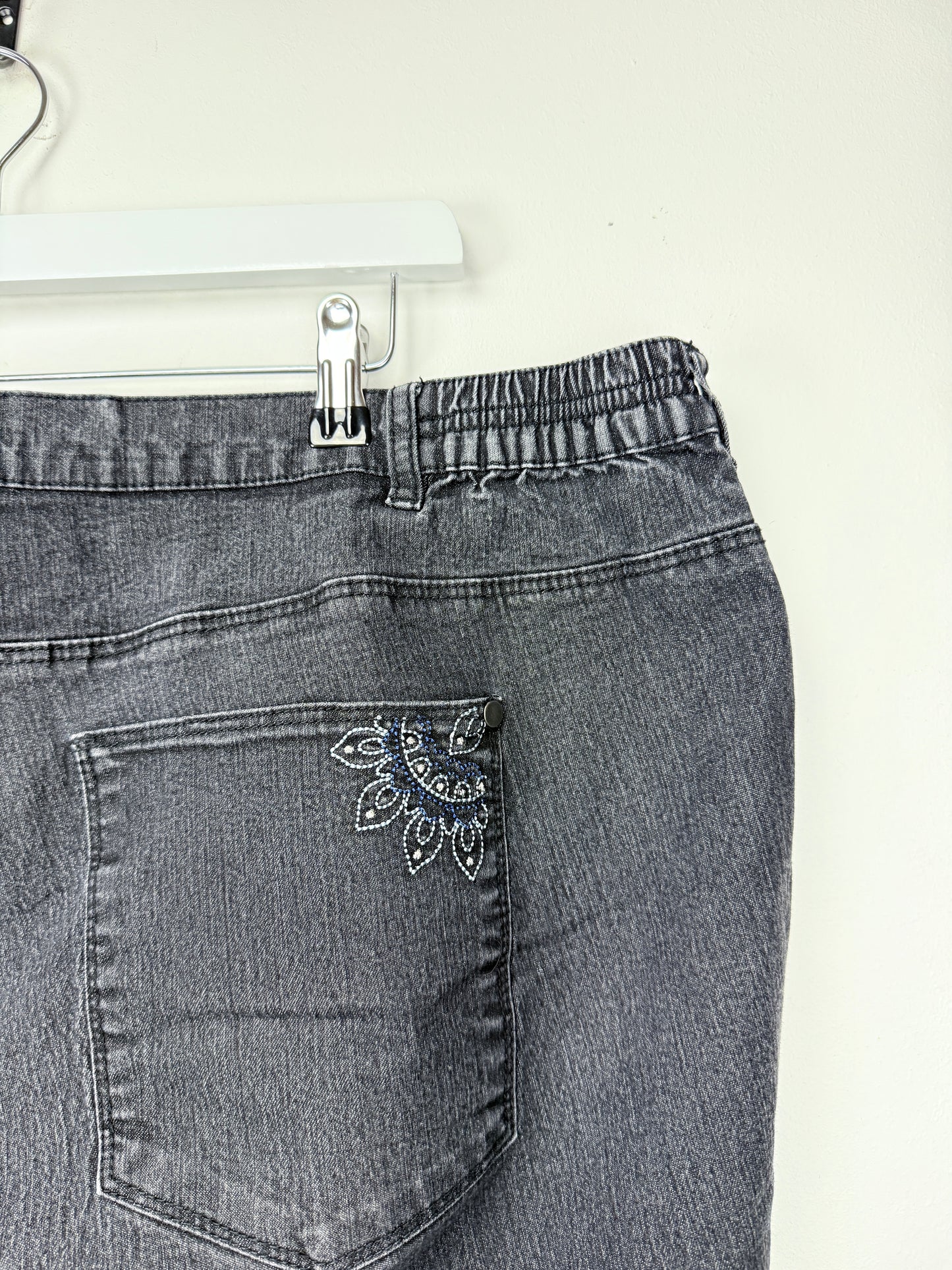 Schwarze Vintage Jeans mit Pocket Stitching