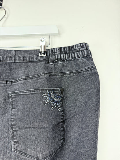 Schwarze Vintage Jeans mit Pocket Stitching