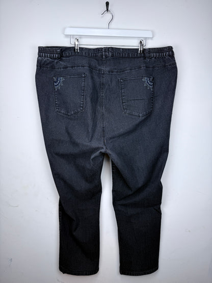 Schwarze Vintage Jeans mit Pocket Stitching